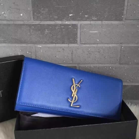 Replica Saint Laurent Blue Classic Monogramme Clutch Bag